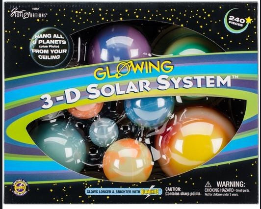 3-D Glowing Solar System